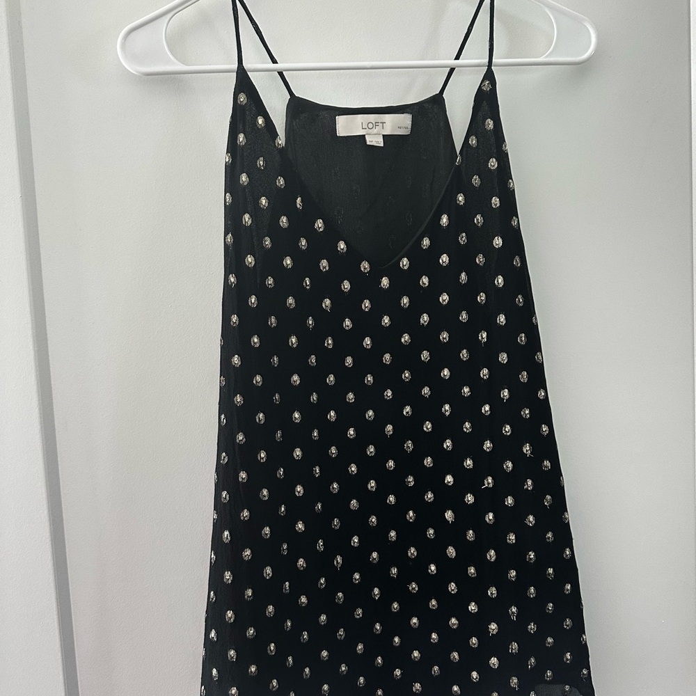 Loft polka dot tank top